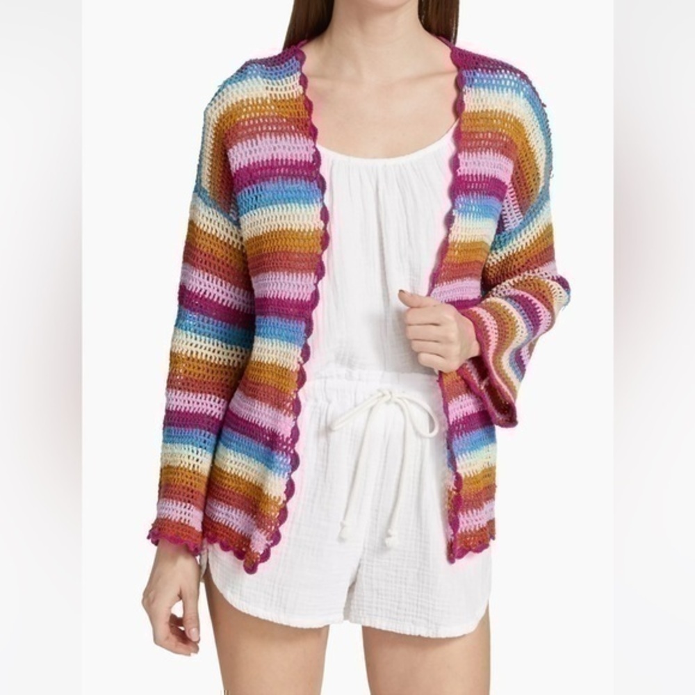 Xirena NWT Carsen Crochet Cotton Cardigan size X-large NWOT